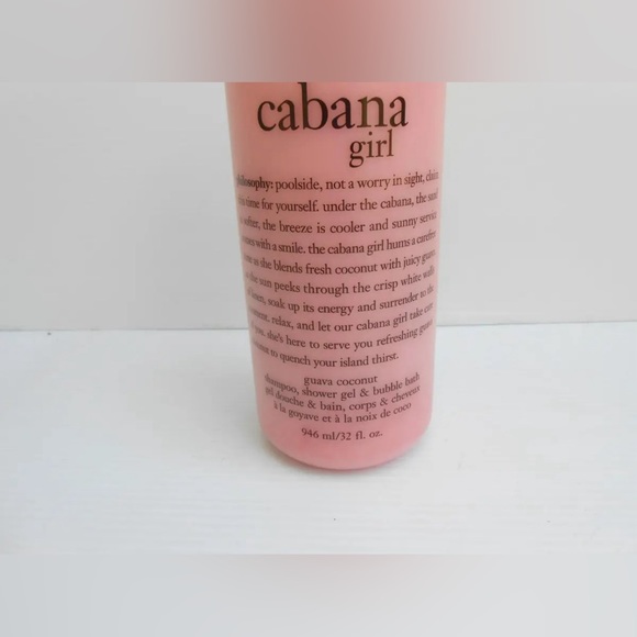 NWT!!! PHILOSOPHY 32 oz/946ml CABANA GIRL 3 in 1 SHAMPOO,SHOWER GEL BUBBLE BATH - Picture 3 of 5